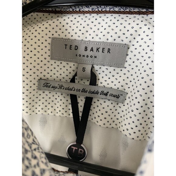 New Ted Baker Mens Long Sleeve Diamond Pattern Shirt Size 5 XL RP10506 - Picture 9 of 9